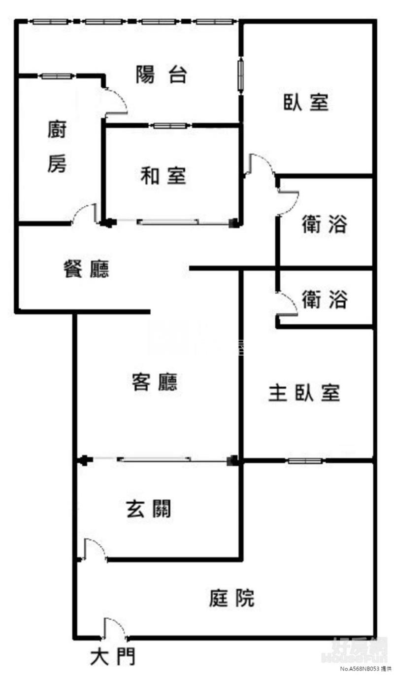 春福一樓庭院三房平車房屋室內格局與周邊環境