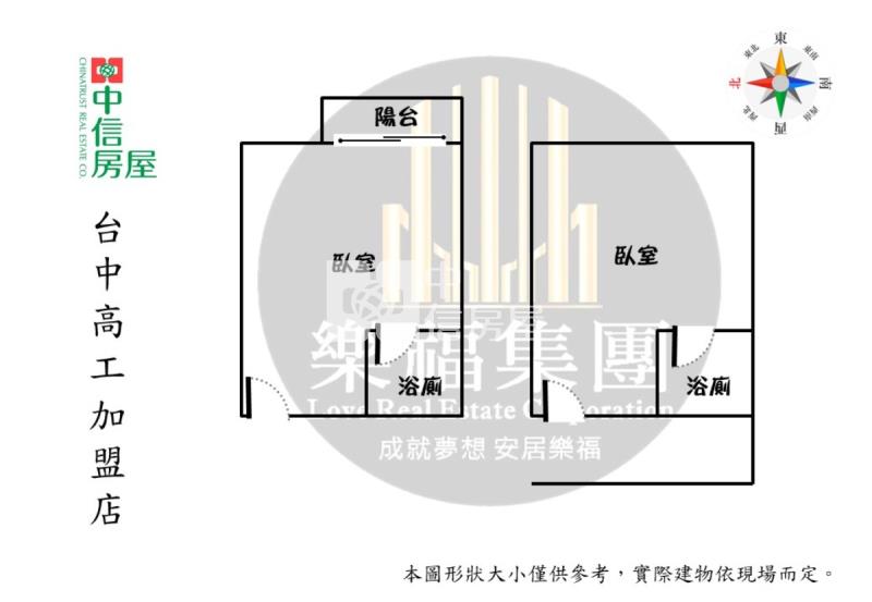 南屯五期高投報雙套房房屋室內格局與周邊環境