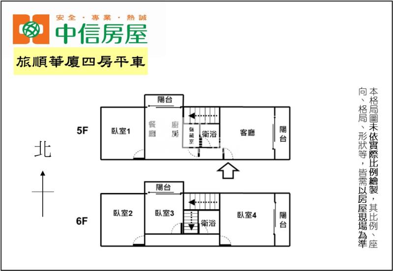 旅順華廈四房平車房屋室內格局與周邊環境