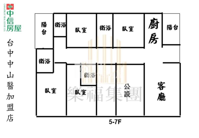 七期整層收租聖品F房屋室內格局與周邊環境