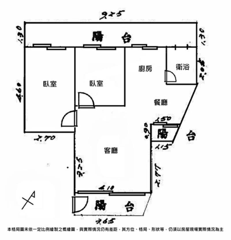 中清文心捷運兩房公寓房屋室內格局與周邊環境