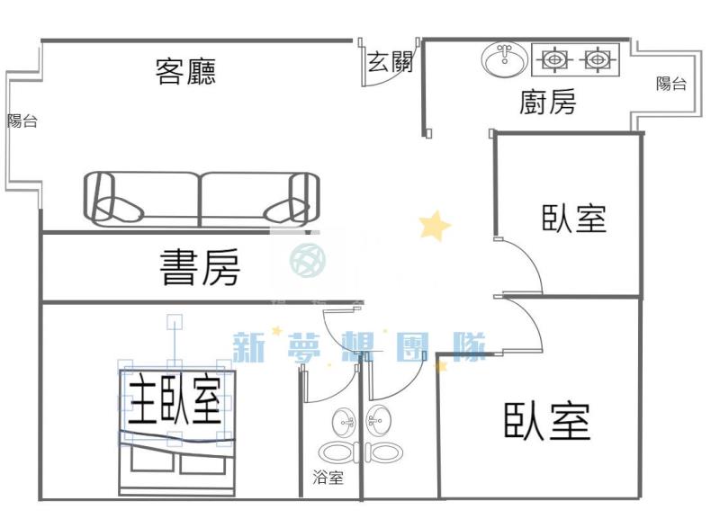 【新夢想】新都悅3+1房雙車位房屋室內格局與周邊環境