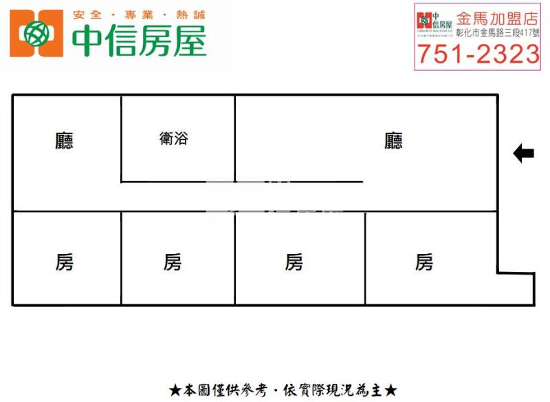 彰師大超商公寓房屋室內格局與周邊環境