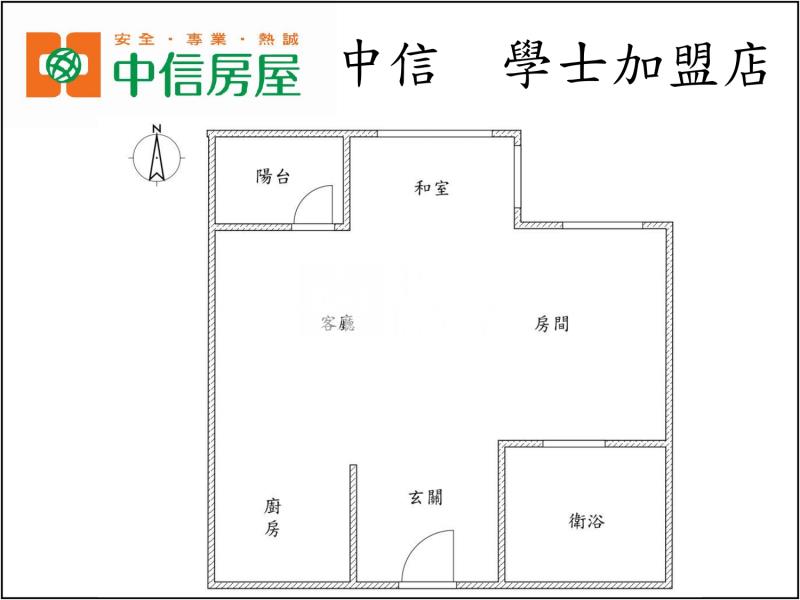 【獨家】一房一廳附廚房、陽台★中國醫商圈房屋室內格局與周邊環境