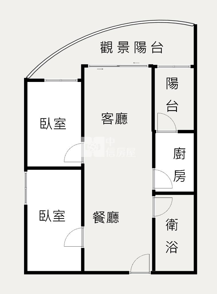 【安家】專任-鴻築吾江大觀景陽台2房房屋室內格局與周邊環境