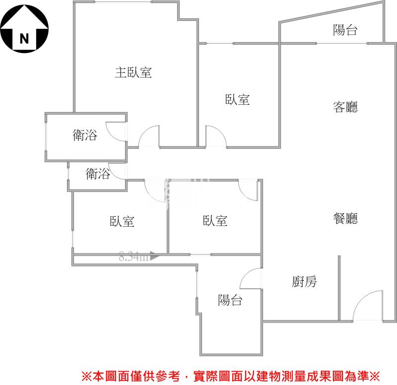 大境豐藝視野四房平車房屋室內格局與周邊環境
