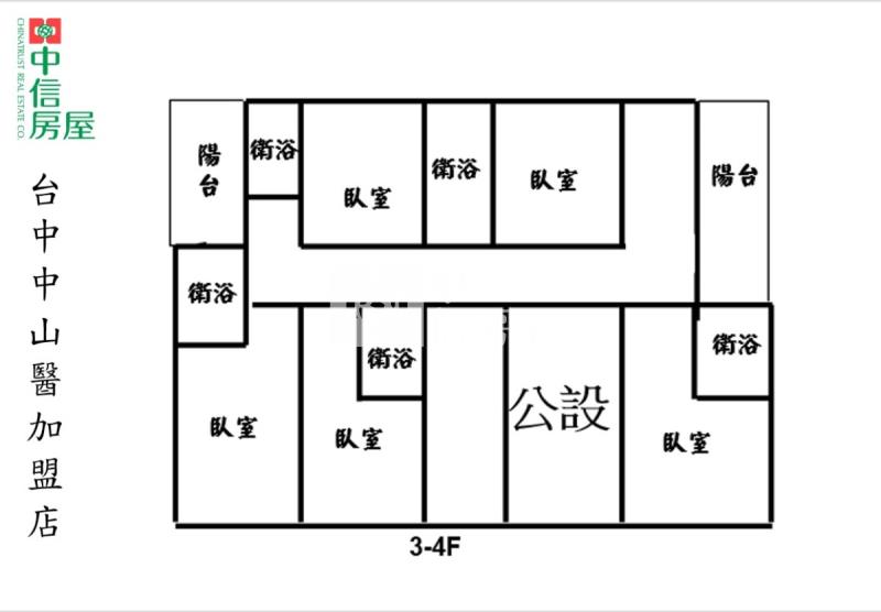 七期整層收租聖品B房屋室內格局與周邊環境