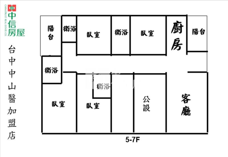 七期整層收租聖品E房屋室內格局與周邊環境