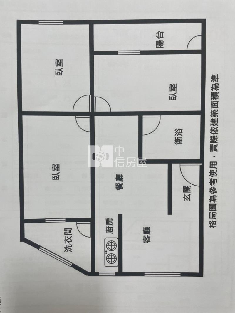 華勛市場電梯3房房屋室內格局與周邊環境
