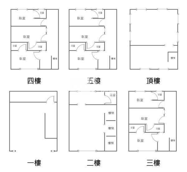 中壢民族路上透天店面+9套房收租房屋室內格局與周邊環境