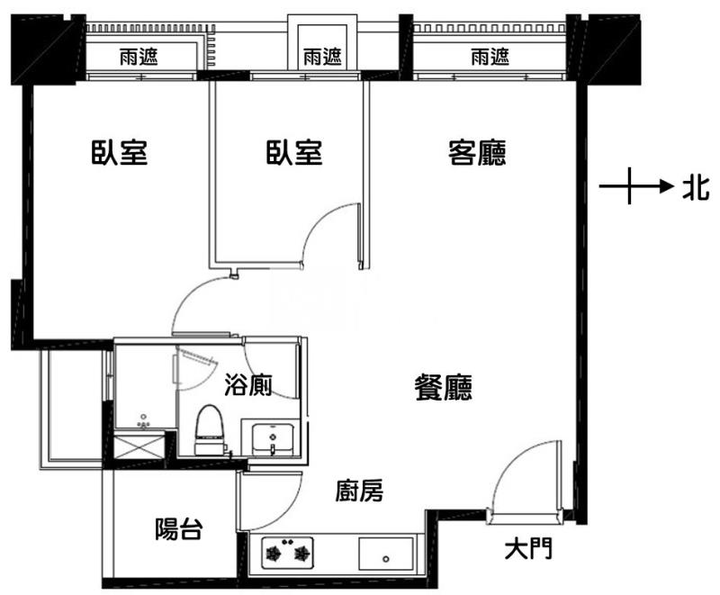 12期裕森林全棟最便宜無印風格美裝潢2房平車房屋室內格局與周邊環境