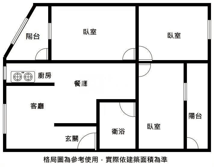 華勛市場電梯三房房屋室內格局與周邊環境