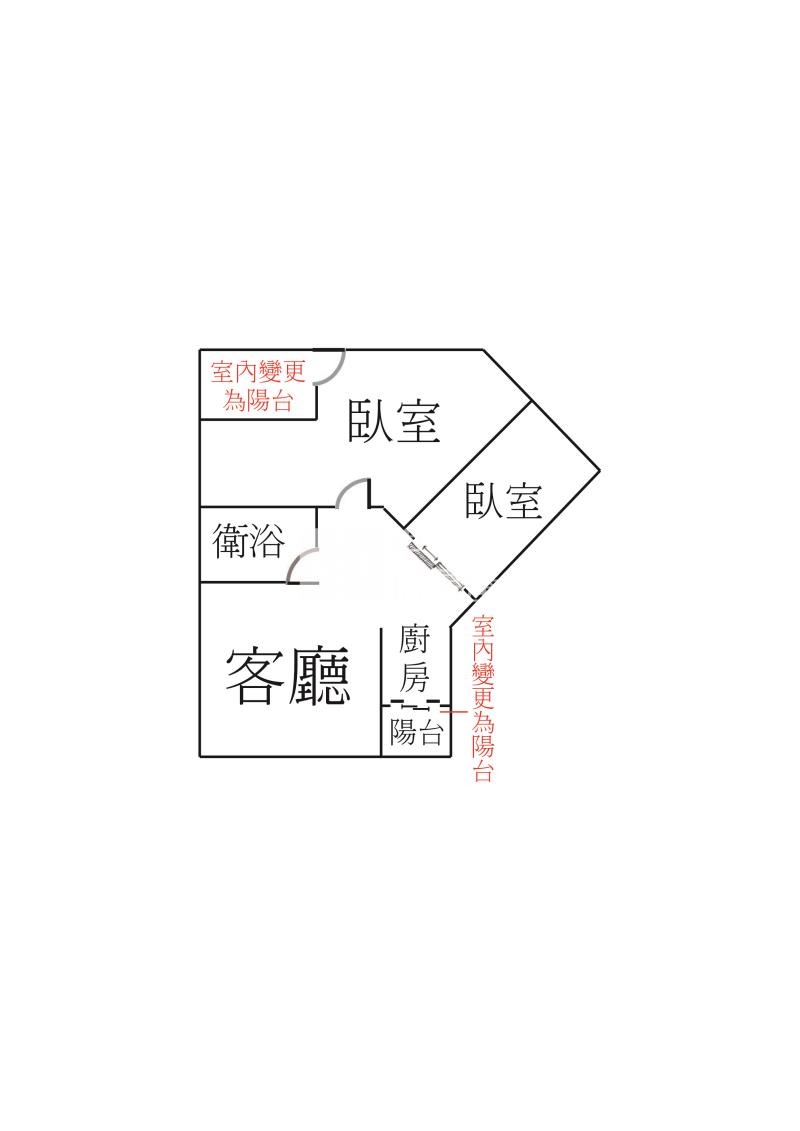 中區視野精美電梯2房房屋室內格局與周邊環境