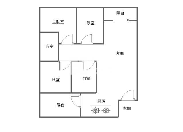 鴻灃越低樓層三房車房屋室內格局與周邊環境
