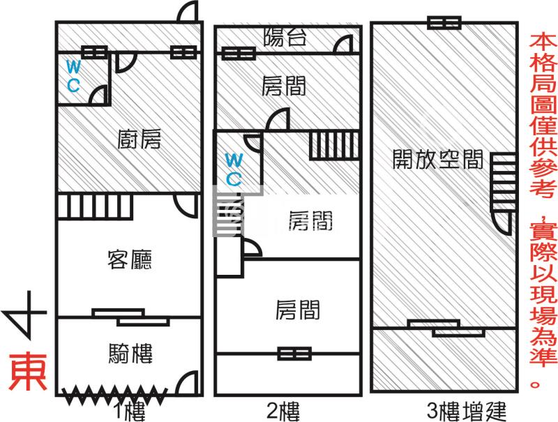 市中心臨路透天房屋室內格局與周邊環境