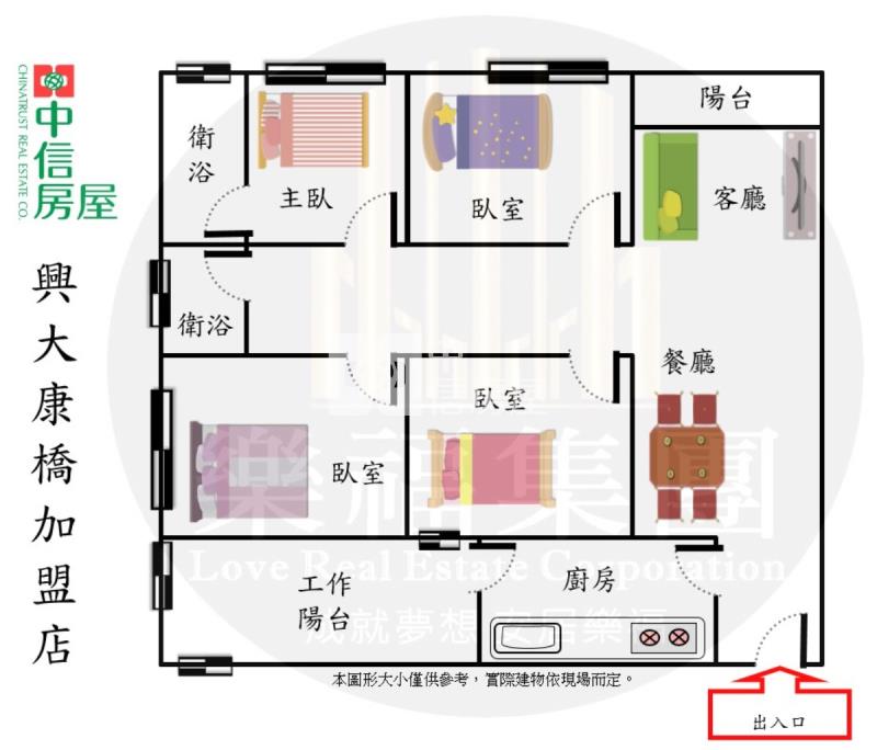 勝美欣四房連號雙平車房屋室內格局與周邊環境