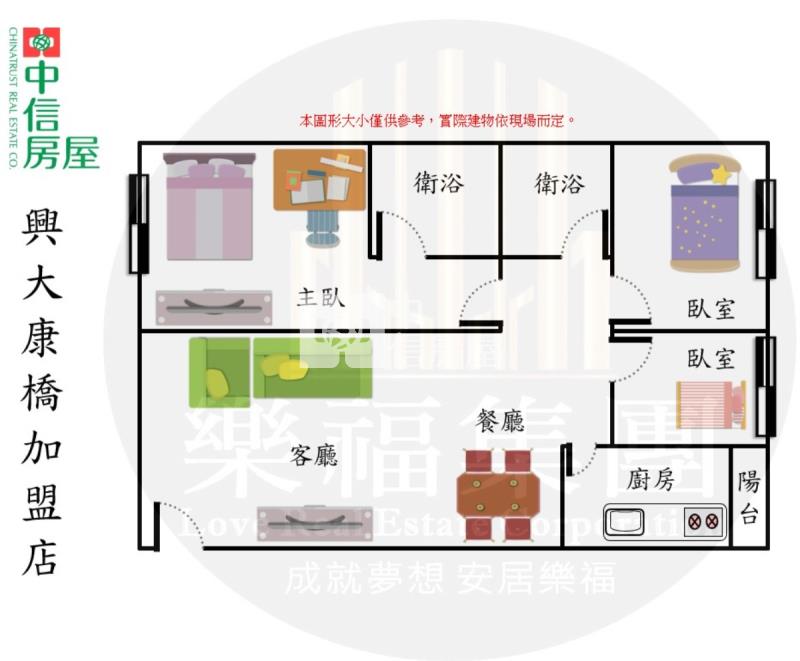 樹孝商圈三房休旅車位房屋室內格局與周邊環境