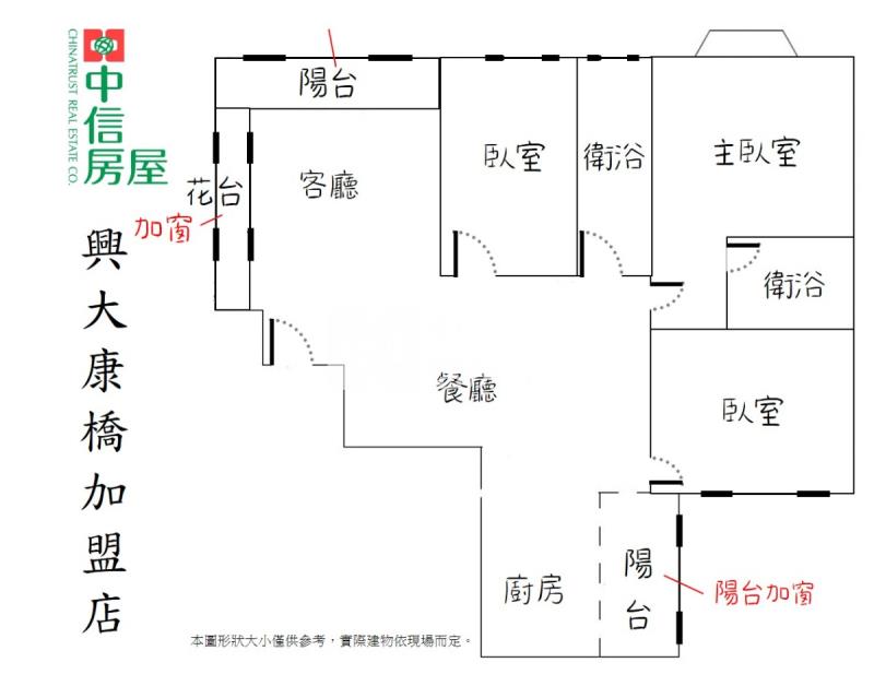 科博館大潤發綠園道旁大三房車位房屋室內格局與周邊環境