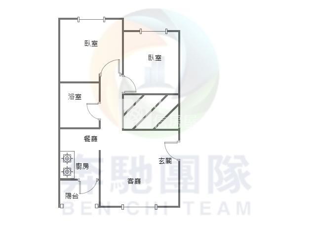 【奔馳】和峻臻美 景觀2房車房屋室內格局與周邊環境