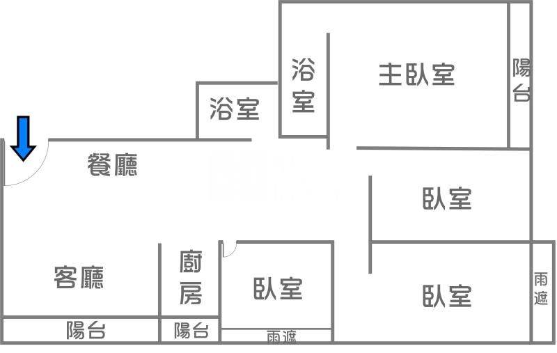 陽明學區邊間翻新4房房屋室內格局與周邊環境