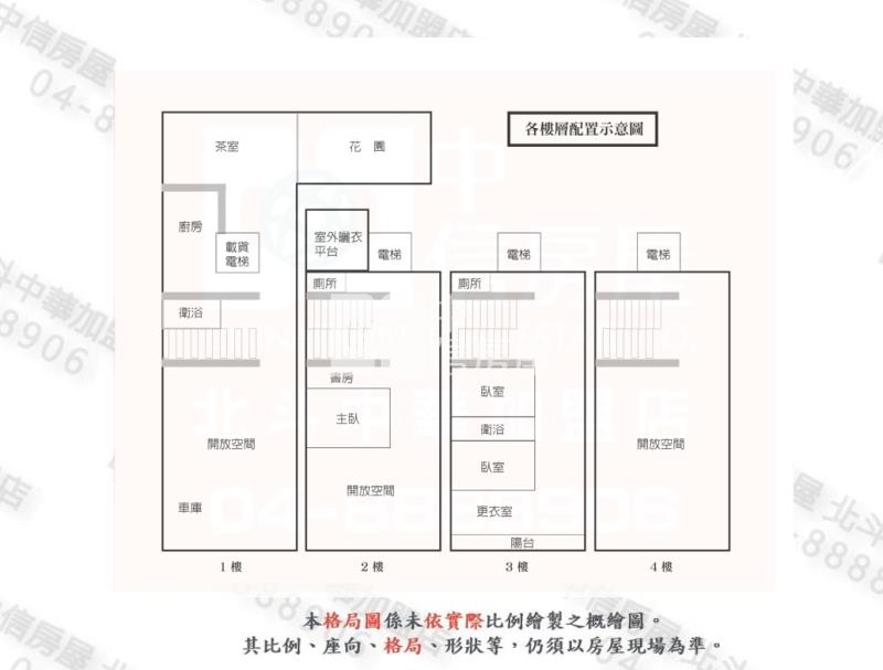 員林地68坪貨梯有動力電店住房屋室內格局與周邊環境