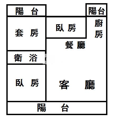 巴黎大廈美3房房屋室內格局與周邊環境