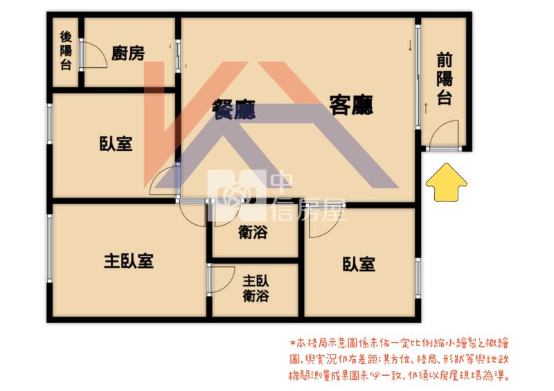 後龍中山路採光大三房房屋室內格局與周邊環境