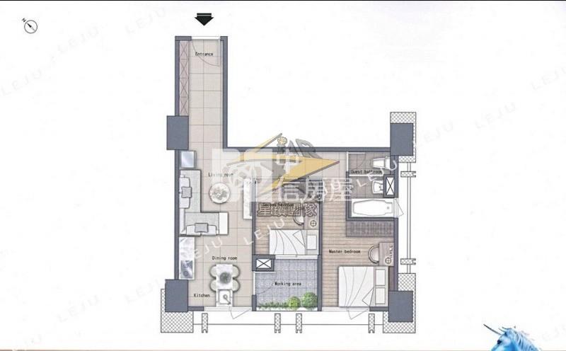 【星鑽】青埔高鐵特區站前新銳增值2房車房屋室內格局與周邊環境