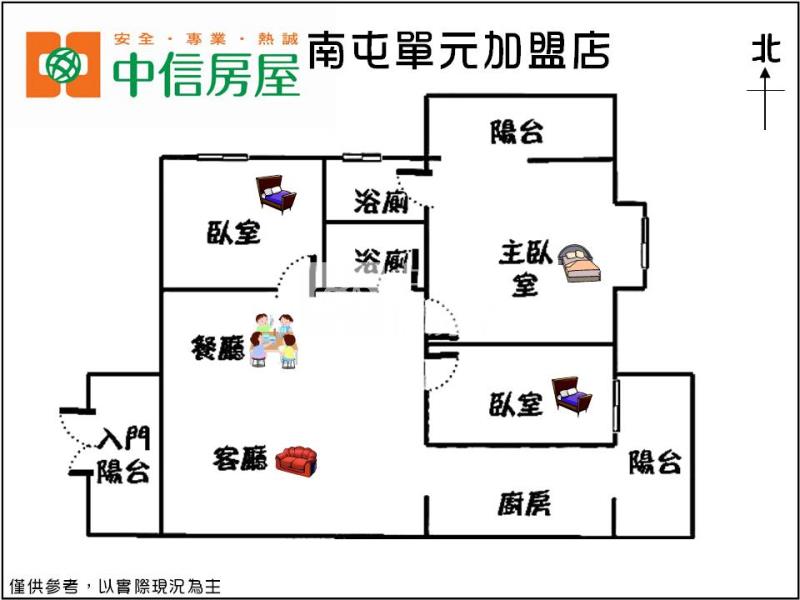 興大全新精美3房房屋室內格局與周邊環境