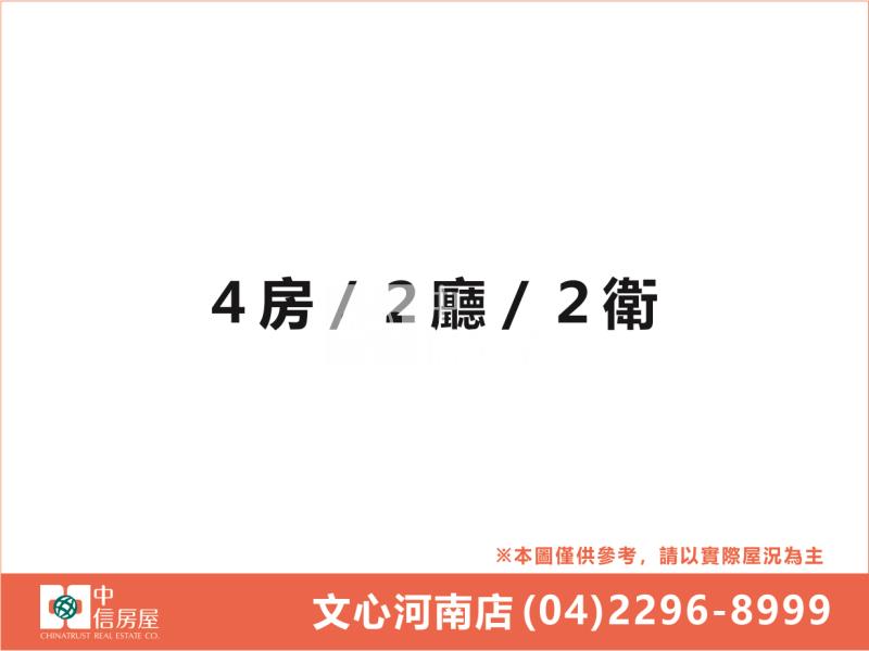 【皇城帝寶】水湳經貿|文心捷運|文華高中|大四房平車房屋室內格局與周邊環境