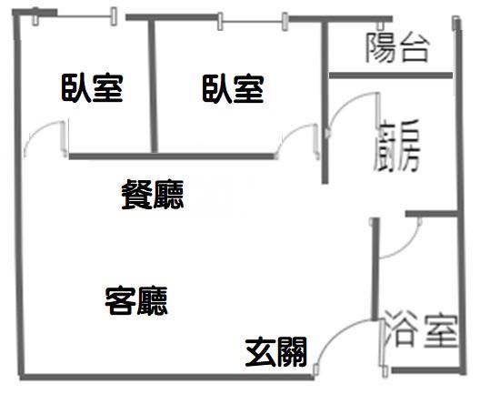 中壢高中精美2房房屋室內格局與周邊環境