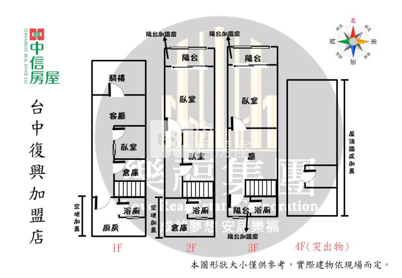 大里二期臨路大地坪透天房屋室內格局與周邊環境