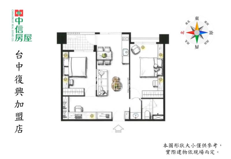 全新交屋青空蔚來二房裝潢戶附車位房屋室內格局與周邊環境
