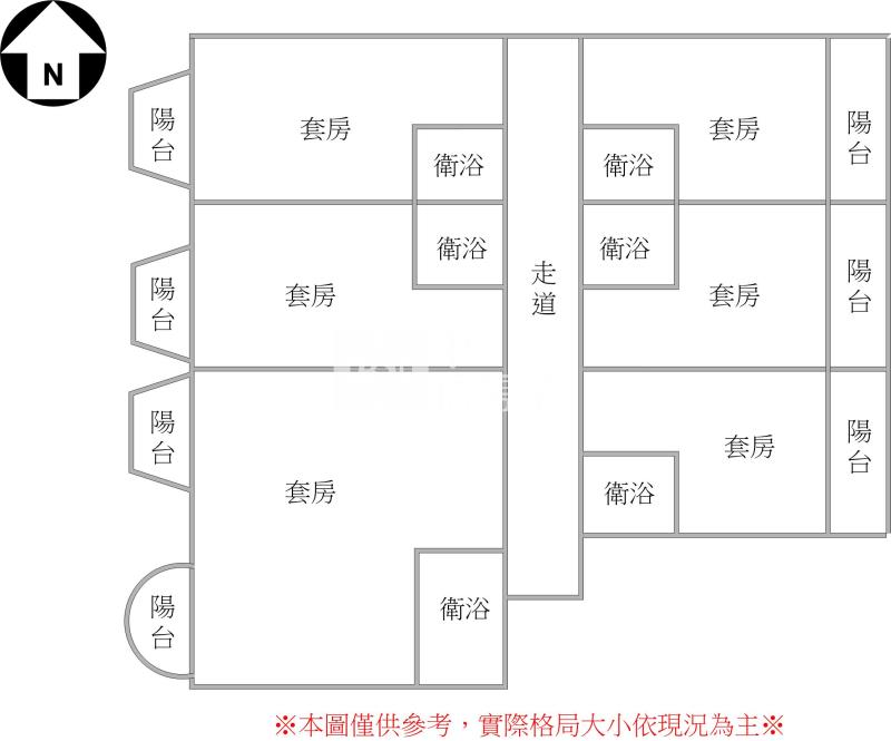 逢甲福星高投報六套房房屋室內格局與周邊環境