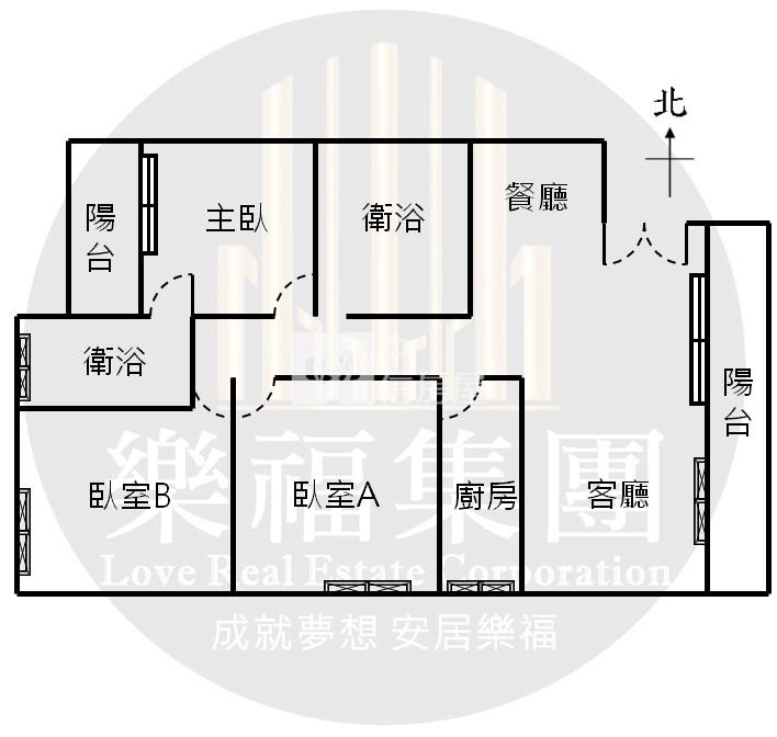 近中國醫稀有大坪數三房美寓房屋室內格局與周邊環境