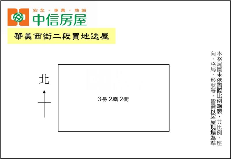 華美西街二段買地送屋房屋室內格局與周邊環境
