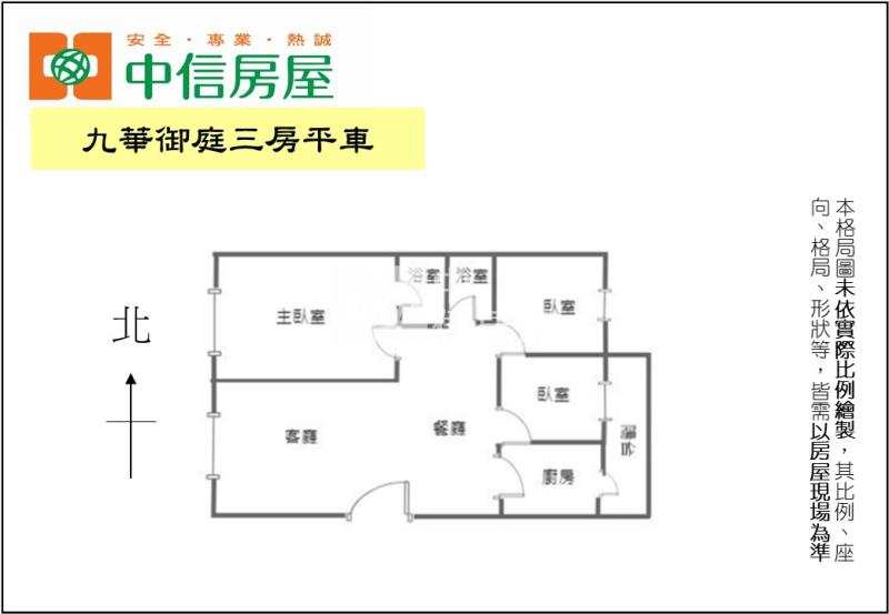 九華御庭三房平車房屋室內格局與周邊環境