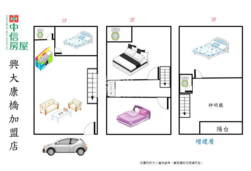 中科園區朝南透天房屋室內格局與周邊環境