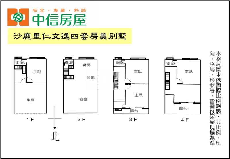沙鹿里仁文逸四套房美別墅房屋室內格局與周邊環境