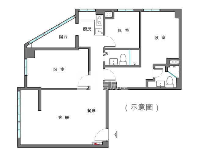 鍾愛一生B區3房車房屋室內格局與周邊環境