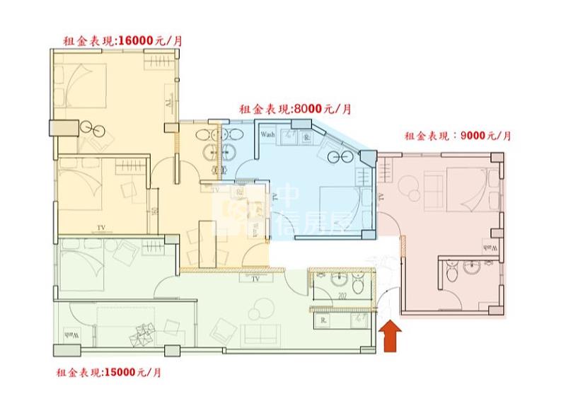 五權車站高投報收租套房房屋室內格局與周邊環境