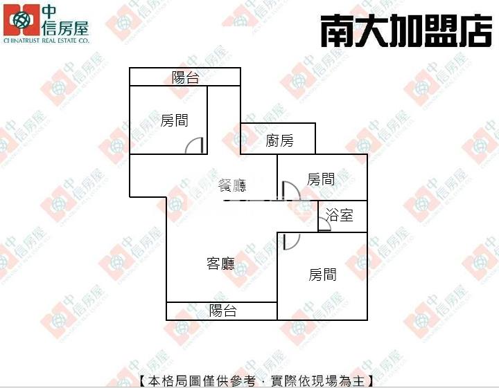 南清大公寓二樓房屋室內格局與周邊環境