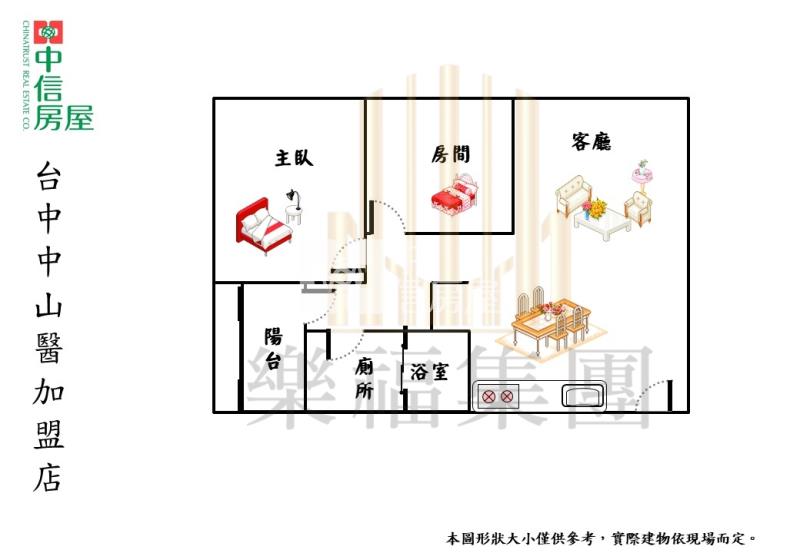 北屯水湳愛買華相上謙兩房平車房屋室內格局與周邊環境