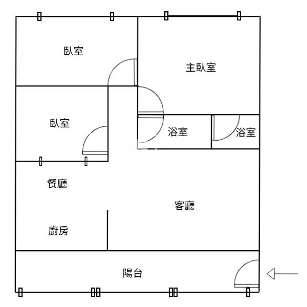 忠福商圈,前陽台進出美三房房屋室內格局與周邊環境