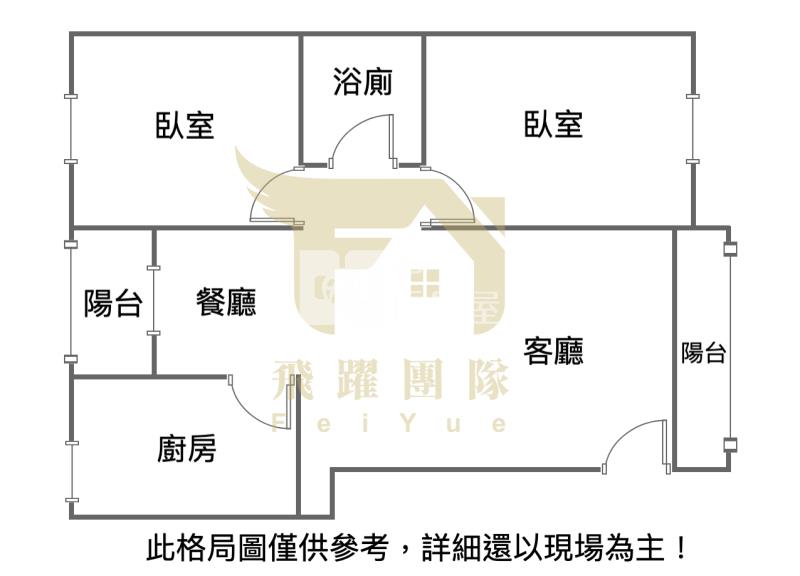 【低總價】華勛市場/仁祥公園鈔值兩房房屋室內格局與周邊環境