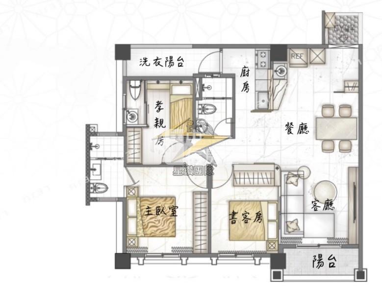 【星鑽】龍保雅士|龍科帝苑・3+1房雙衛・雙電梯純住社區+車房屋室內格局與周邊環境