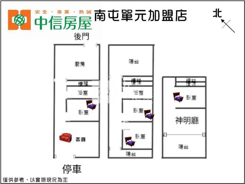 北中寮爽文國小旁美別墅房屋室內格局與周邊環境