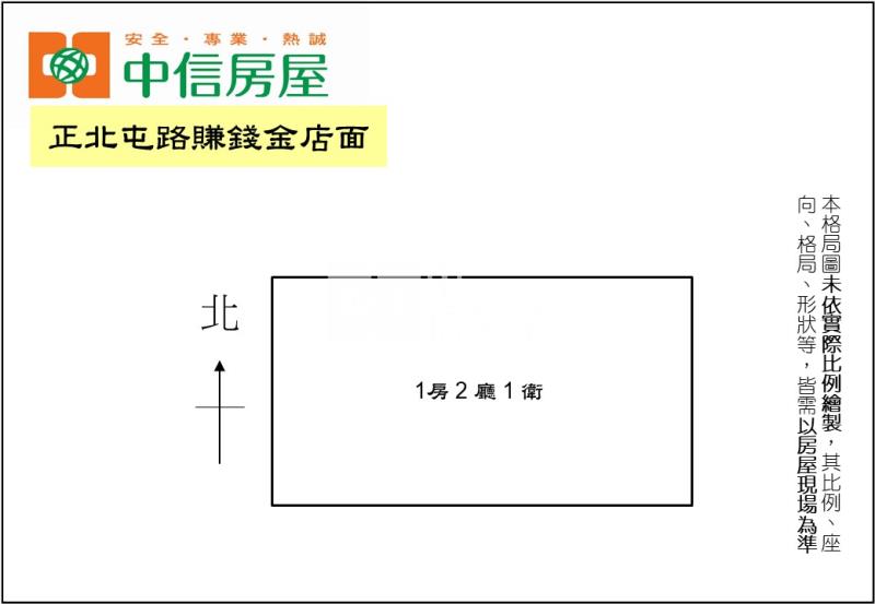 正北屯路賺錢金店面房屋室內格局與周邊環境