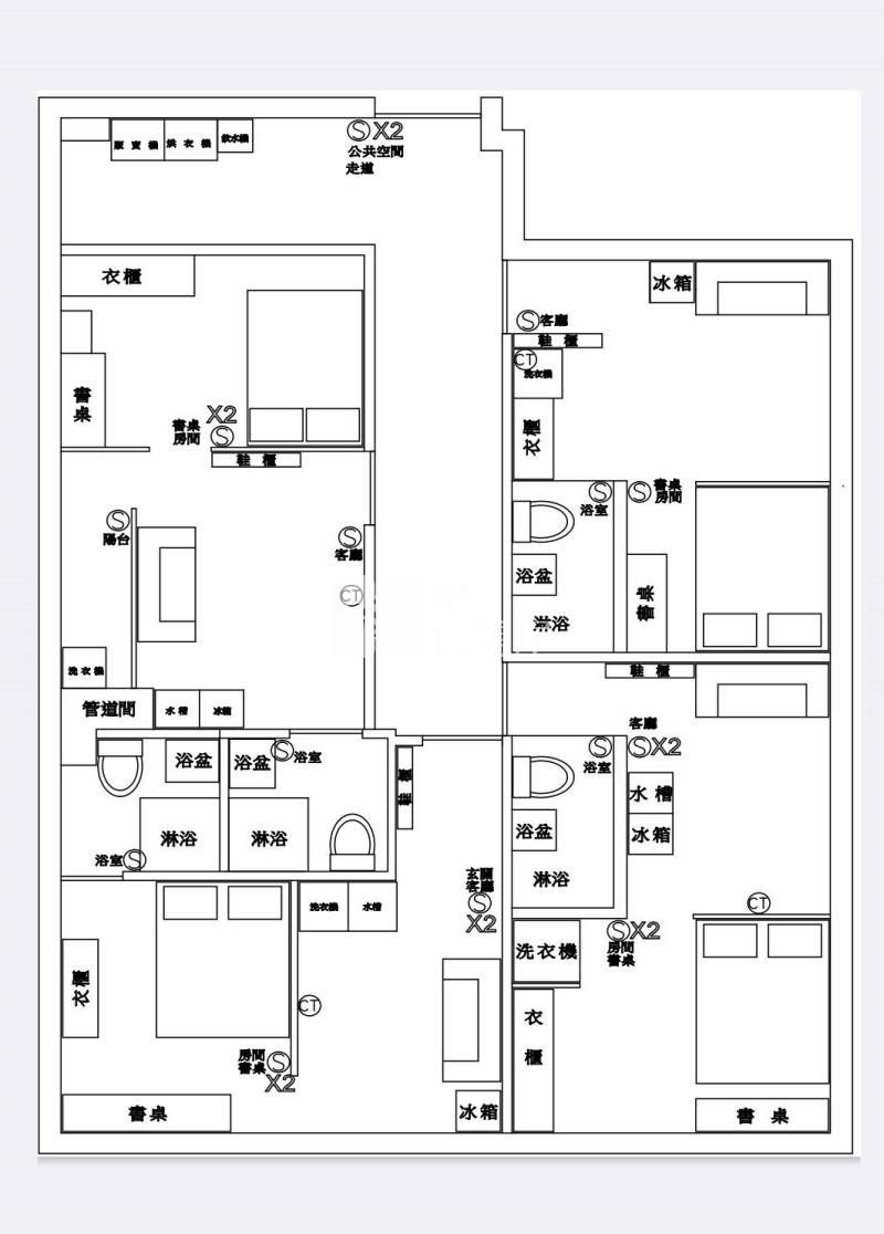 【安家】復旦育達電梯全新整修收租4套房房屋室內格局與周邊環境
