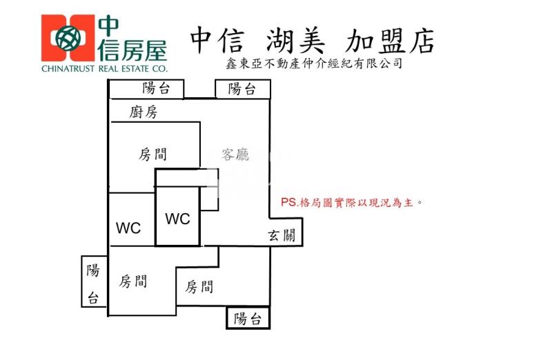 成功路國華商圈美三房房屋室內格局與周邊環境